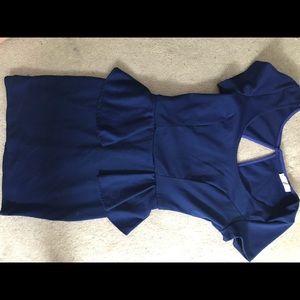 Lush, size small royal blue peplum dress